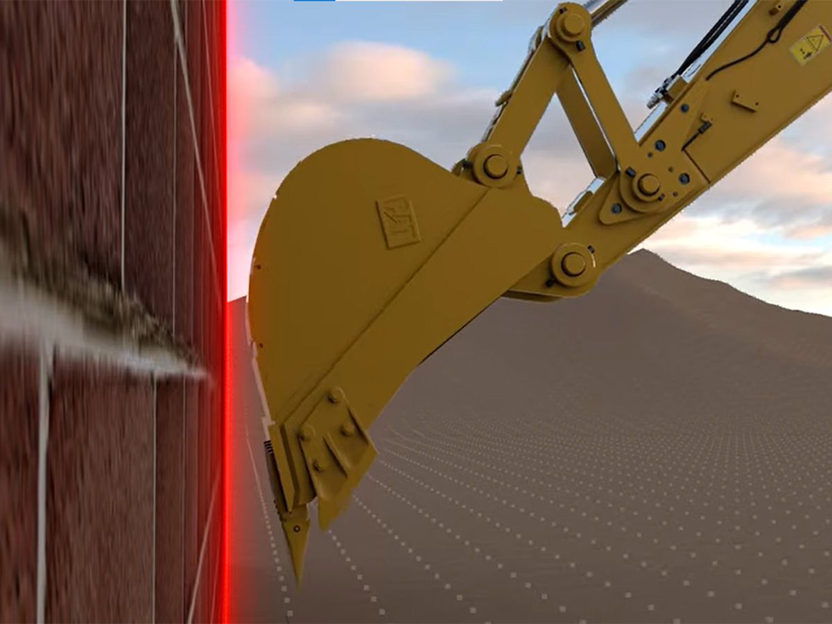 E-wall - Cat 2D E-fence for Excavators