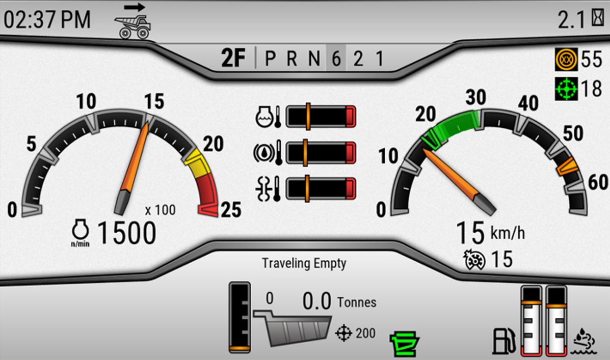 Operator speed coaching interface