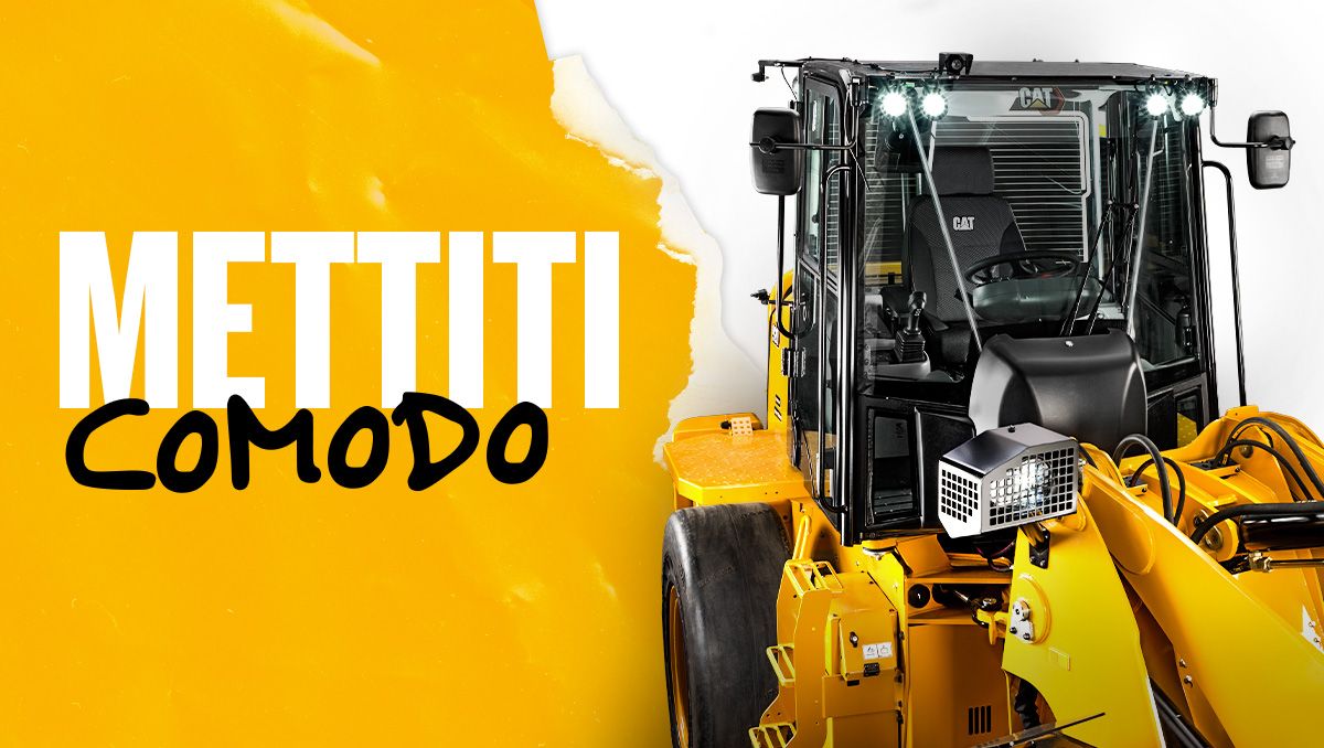 Scopri tutte le funzionalità e innovazioni che rendono il comfort una priorità nelle pale gommate Cat.