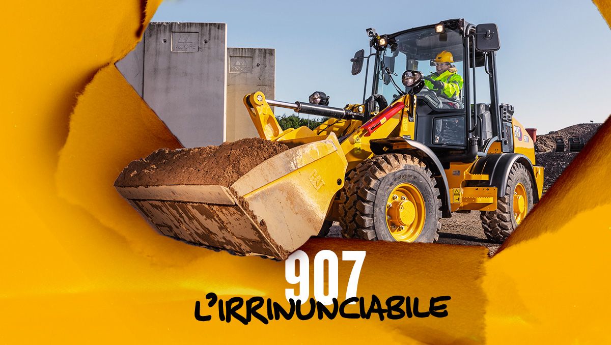 Scopri la nuova Pala Gommata Compatta Next Gen Cat® 907. 