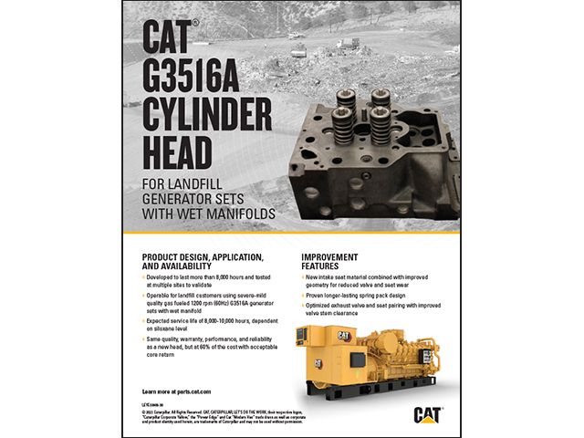 Cat G3516A Engine Cylinder Head