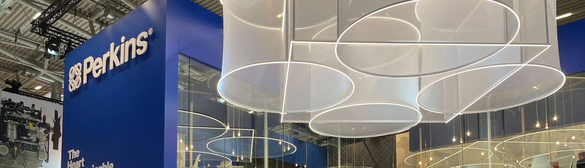 Lighting array on Perkins stand