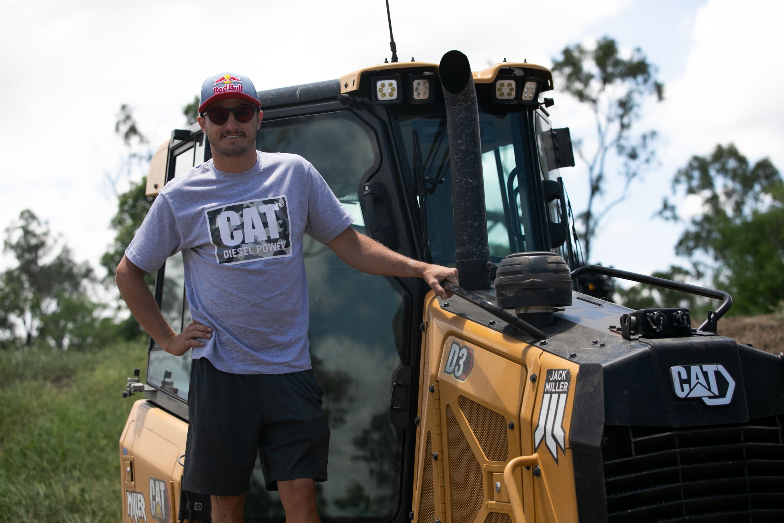 MotoGP Rider Jack Miller with his Cat D3 Dozer