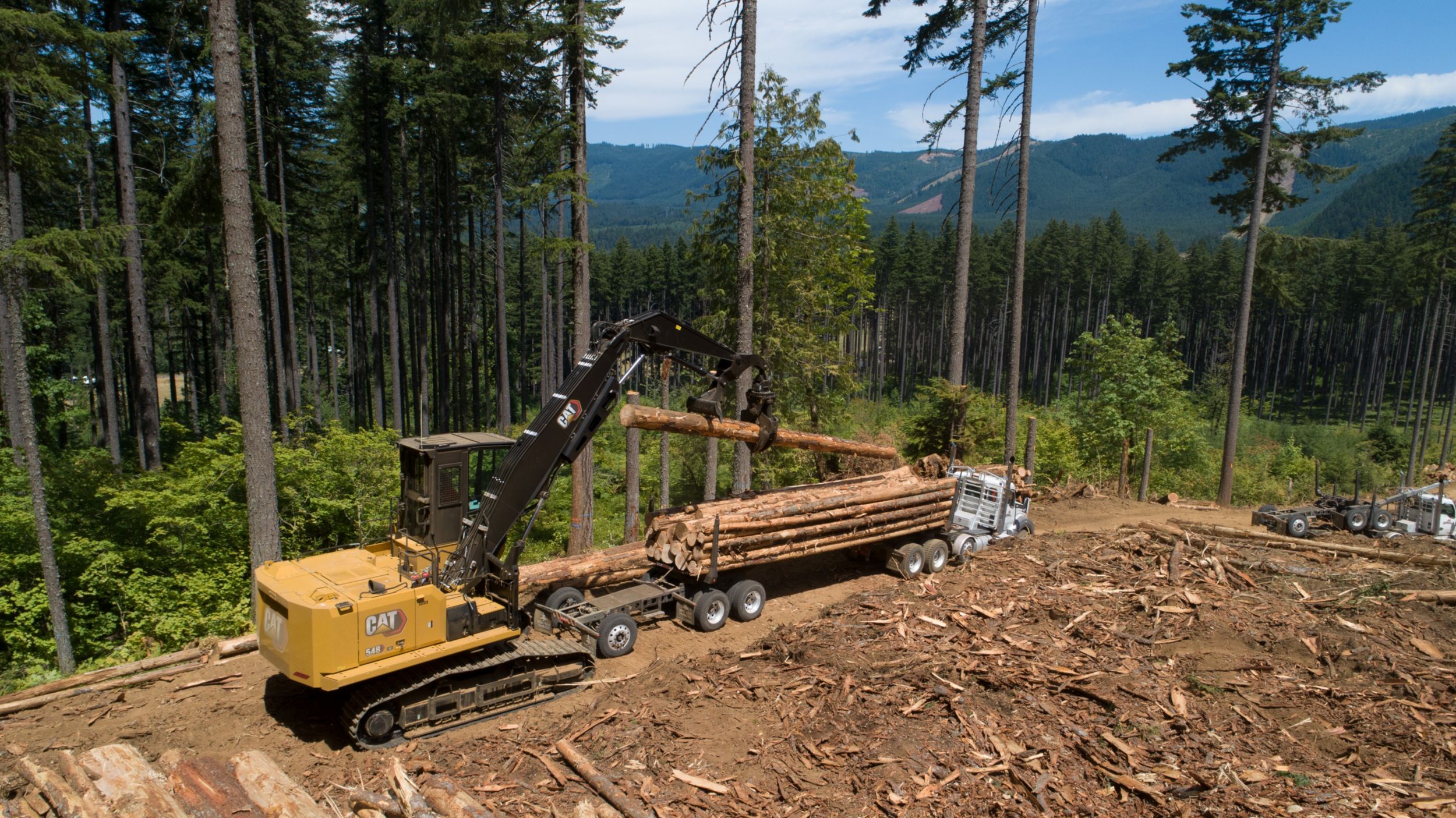 With 30% more swing torque than the previous series machine, the Cat FM548 can move timber quickly and efficiently.