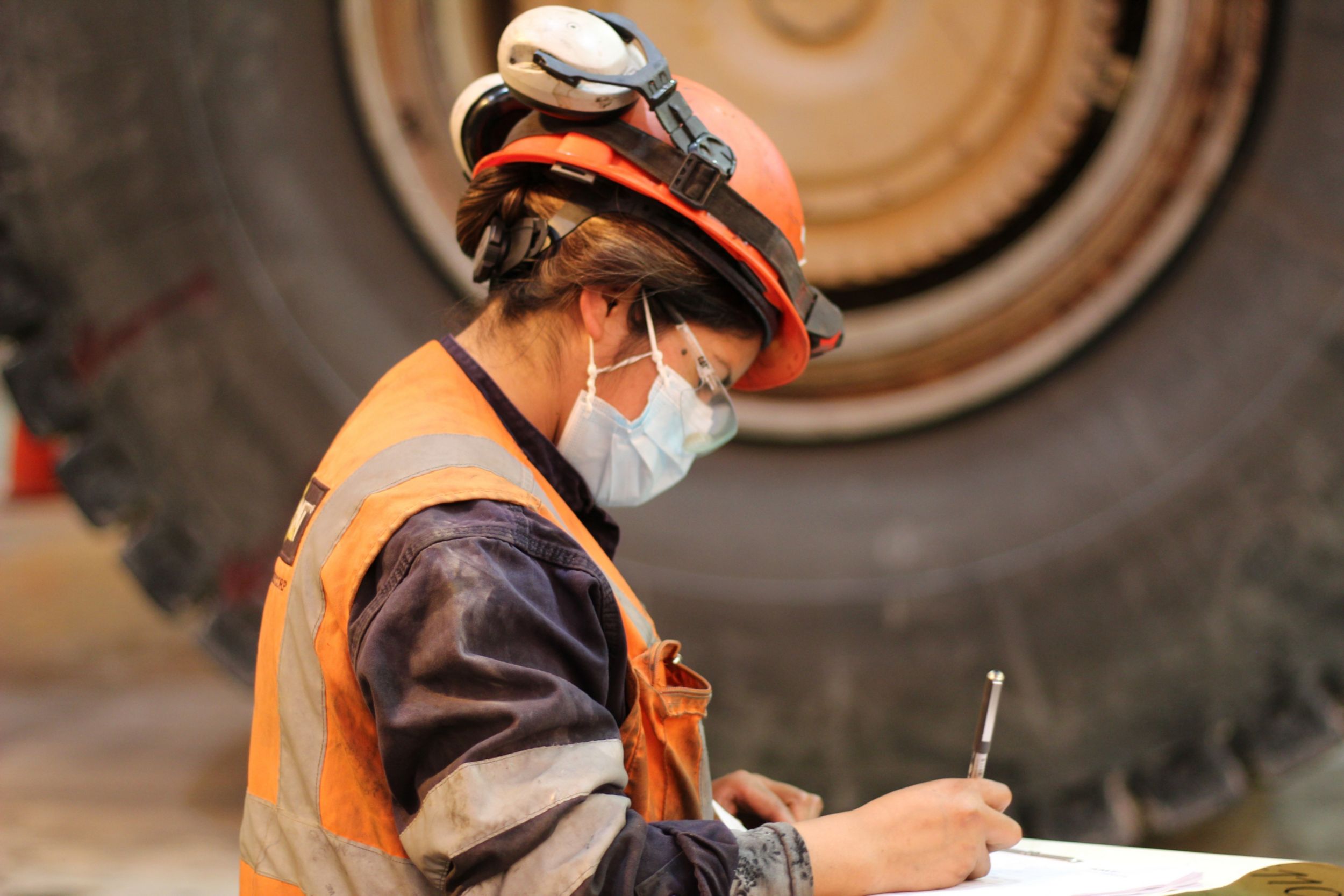 Female maintenance technician