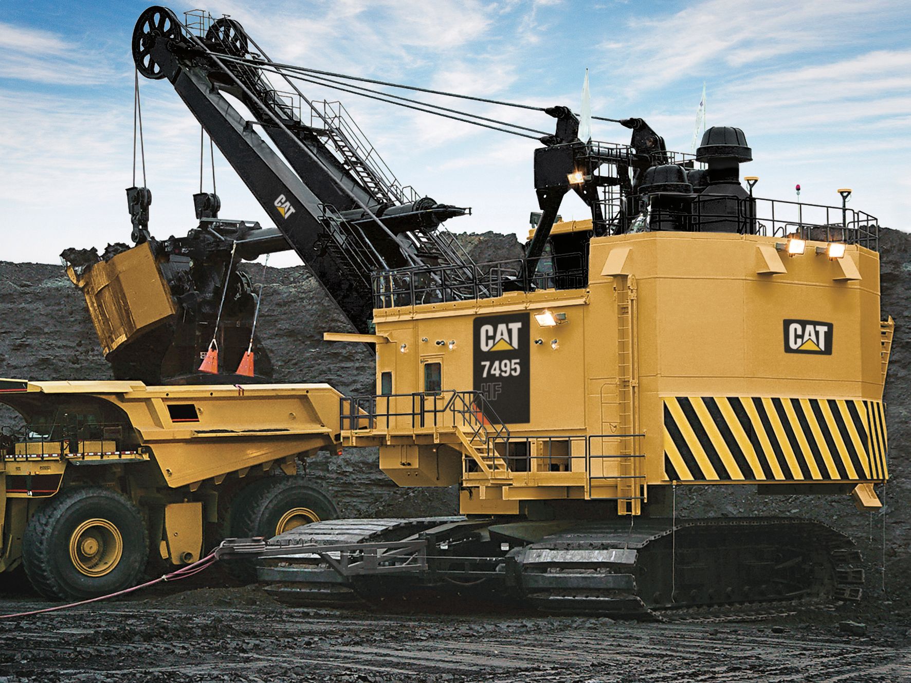 Cat 7495 HF with Rope Crowd
