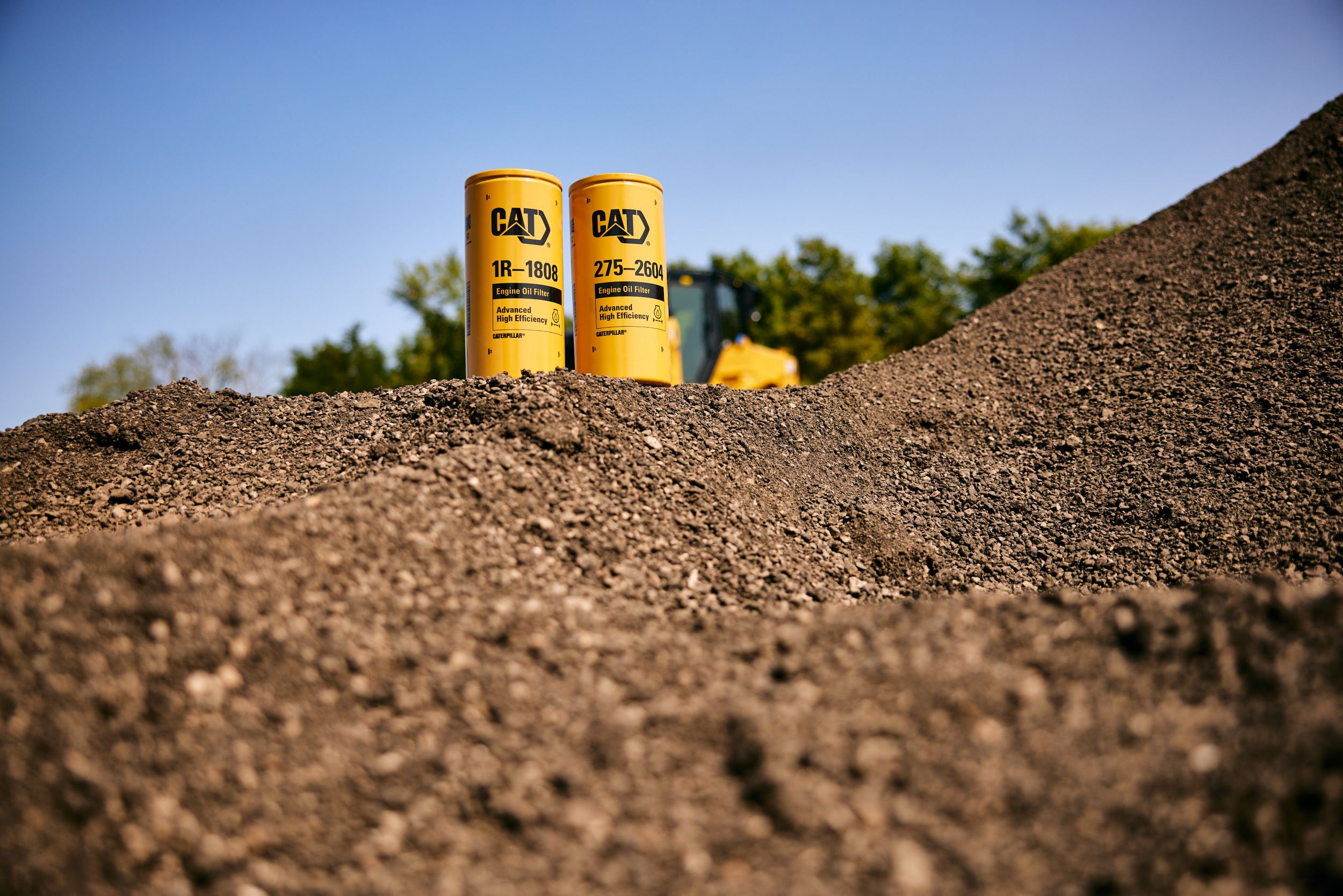 Engine Oil Filters on Ground