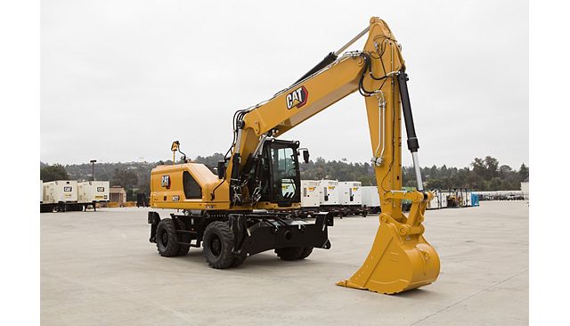 M322 wheel excavator with bucket