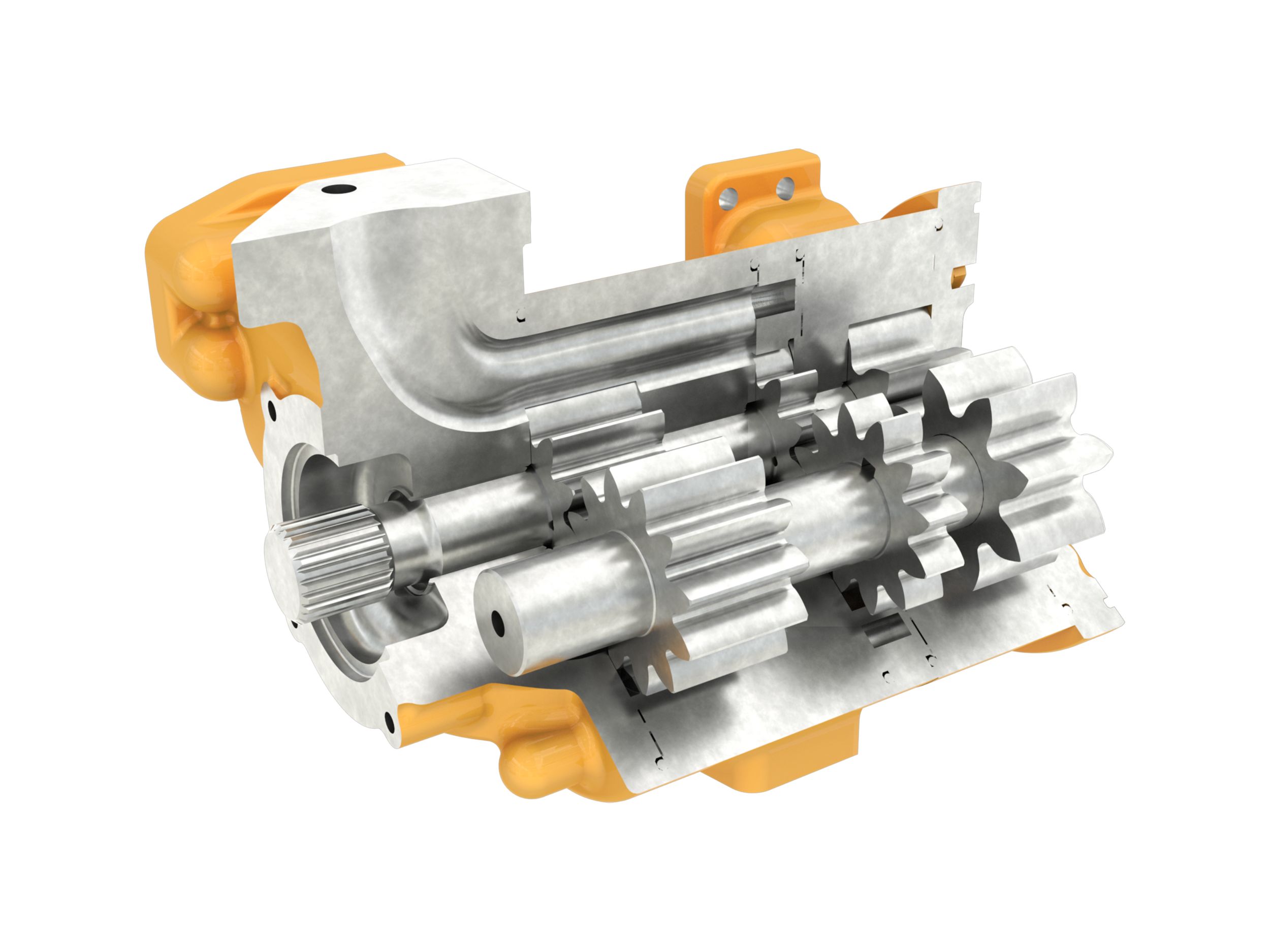 Uitsnede tandwielpomp