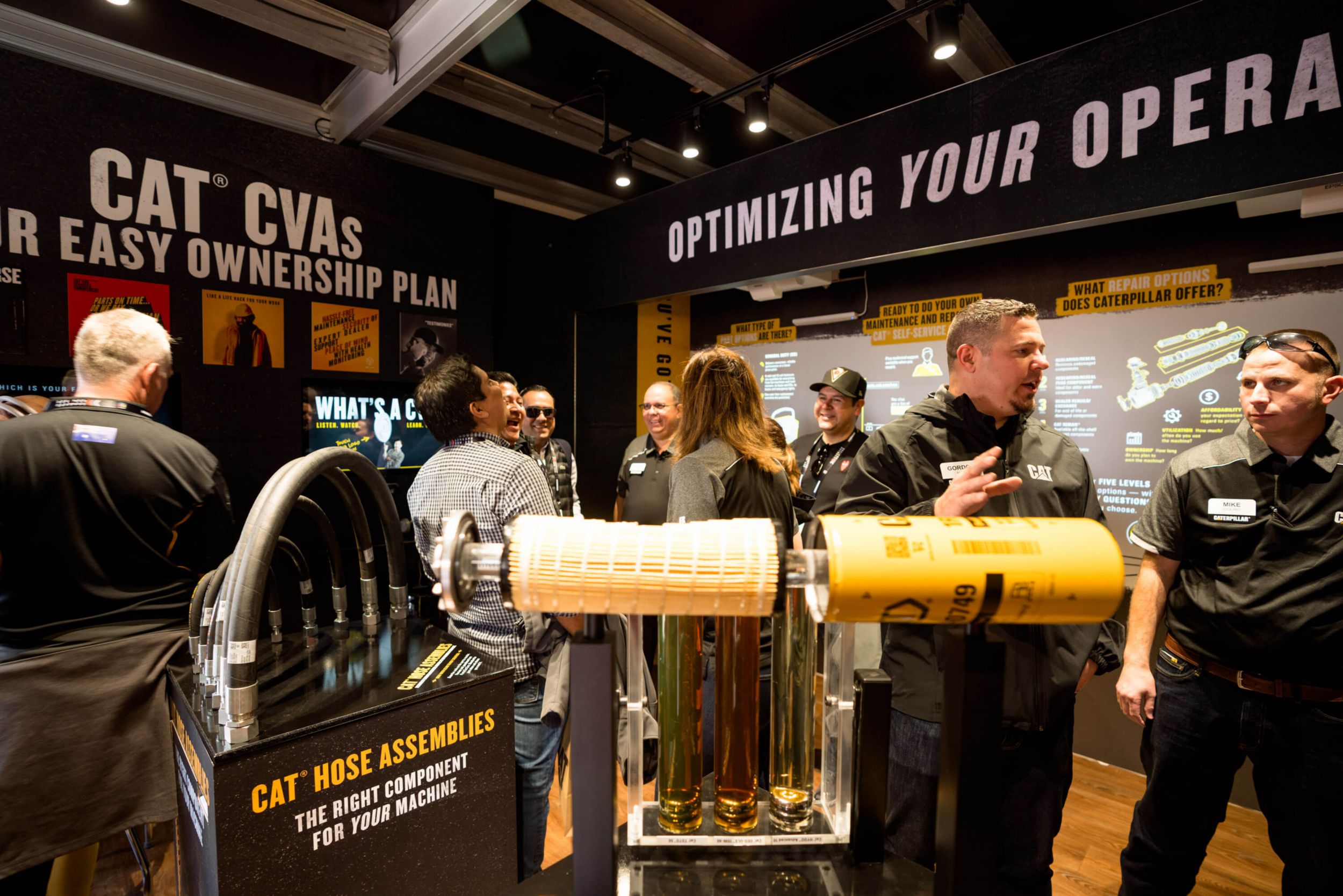 Filter display in the services booth