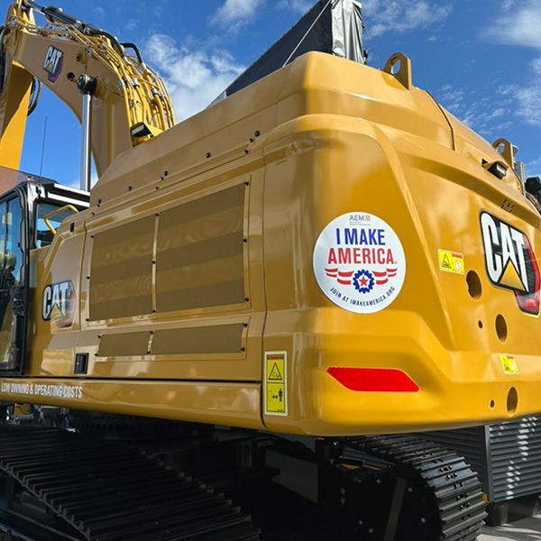 Cat Excavator at the chow booth during ConExpo 2023