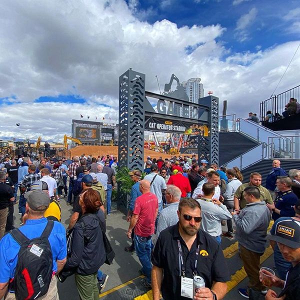 Show attendees observe the demos taking place inside Operator Stadium
