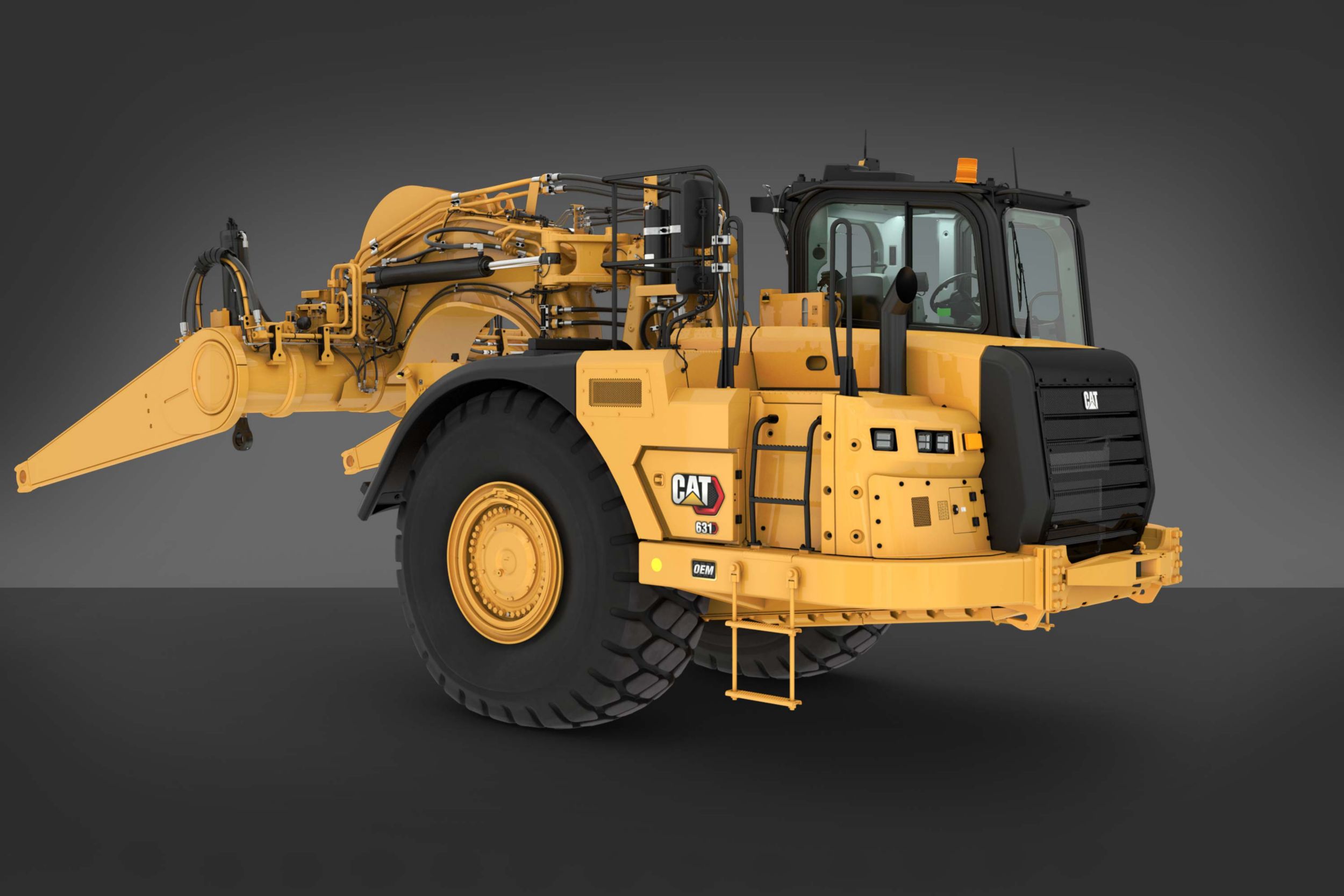 Customize your Cat 631 partial wheel tractor scaper.