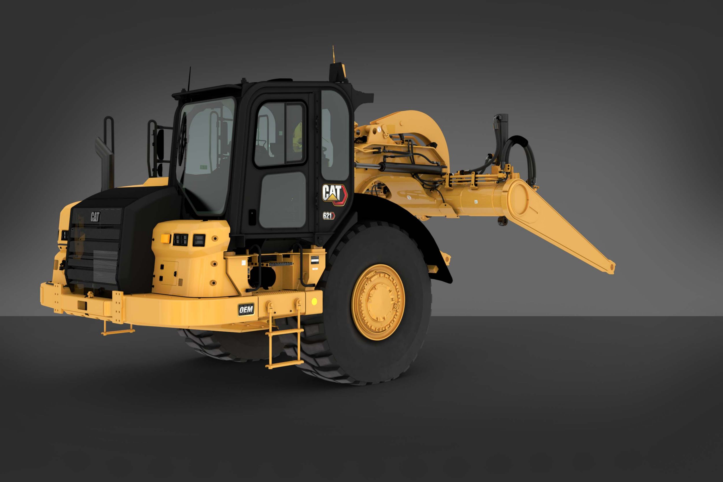 Customize your Cat 621 partial wheel tractor scaper.