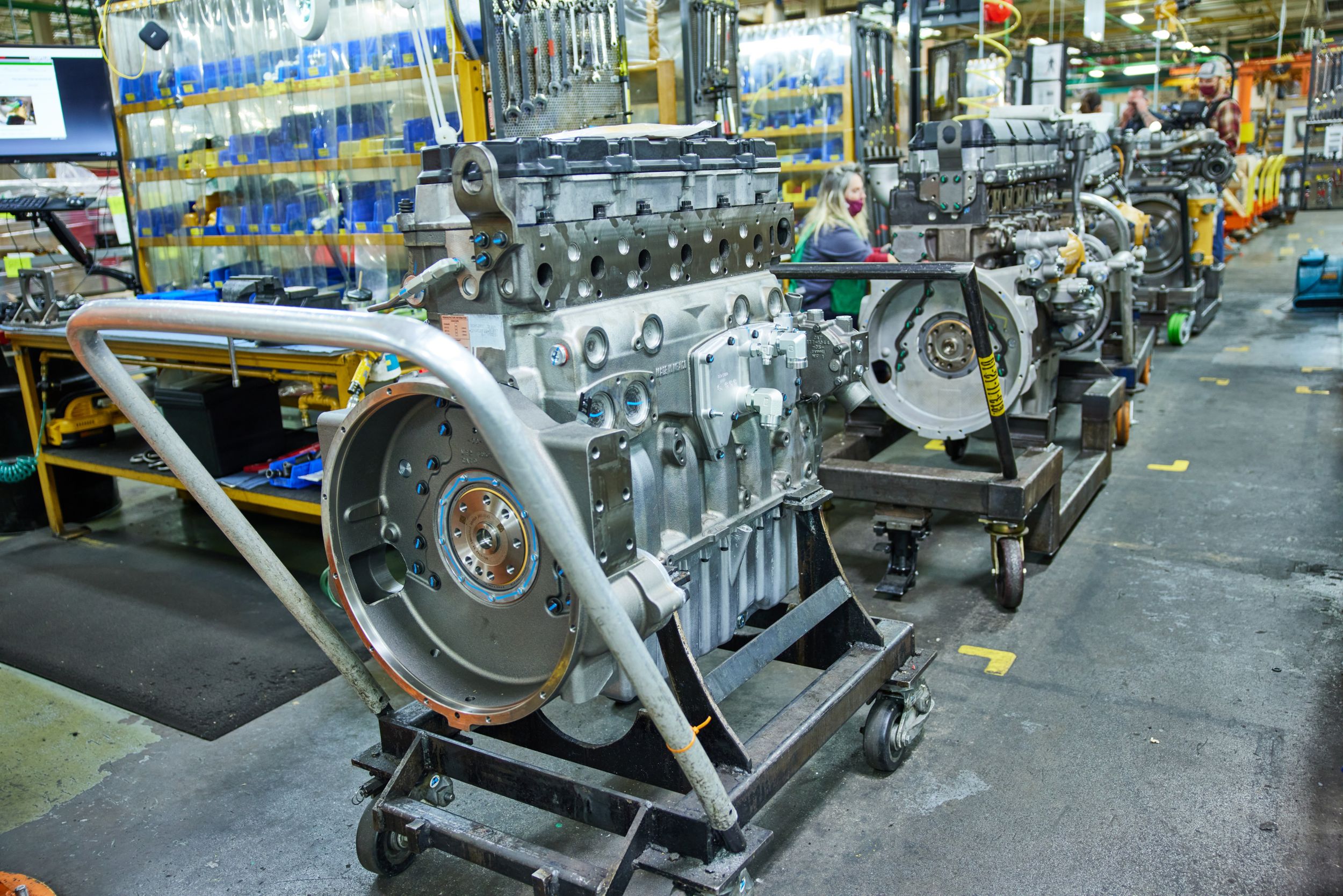 Cat Reman C-Series Engine Assembly Area