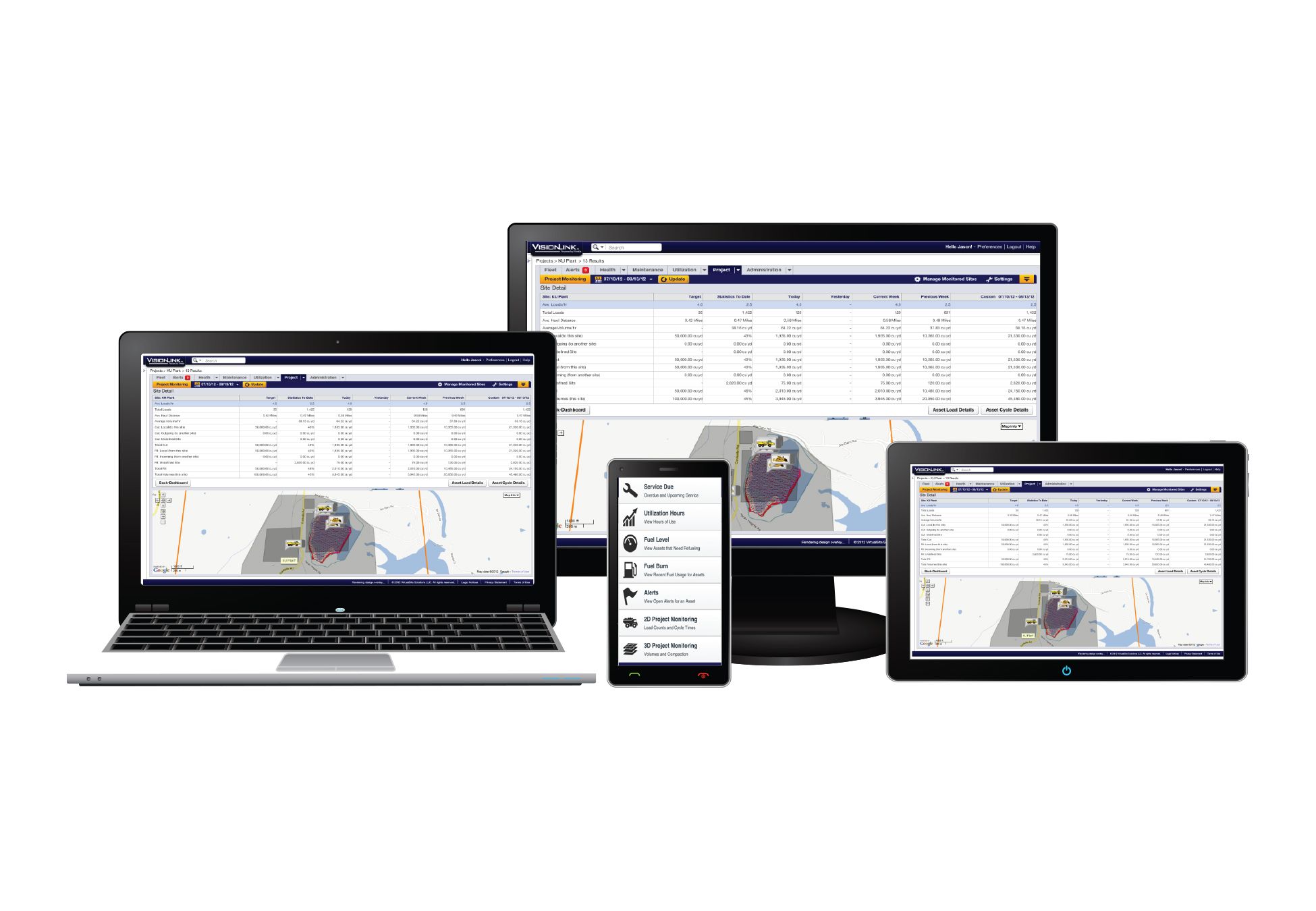 illustration of computer desktop, tablet and mobile phone 