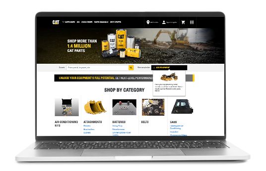 Computer with Parts.Cat.Com Screen