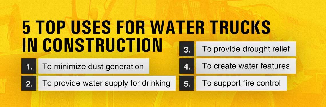 5 Top Uses for Water Trucks in Construction