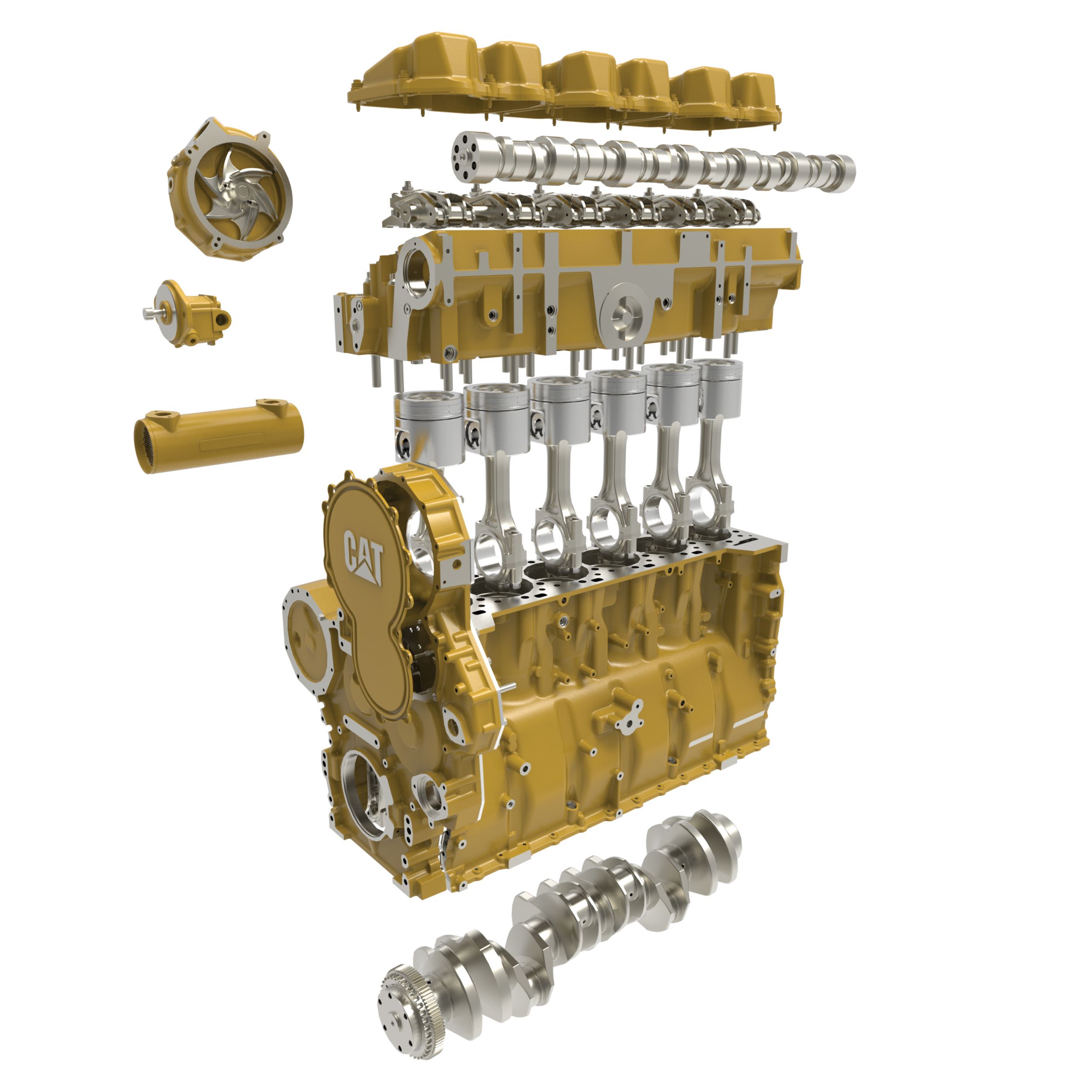 Cat heavy-duty long block engine