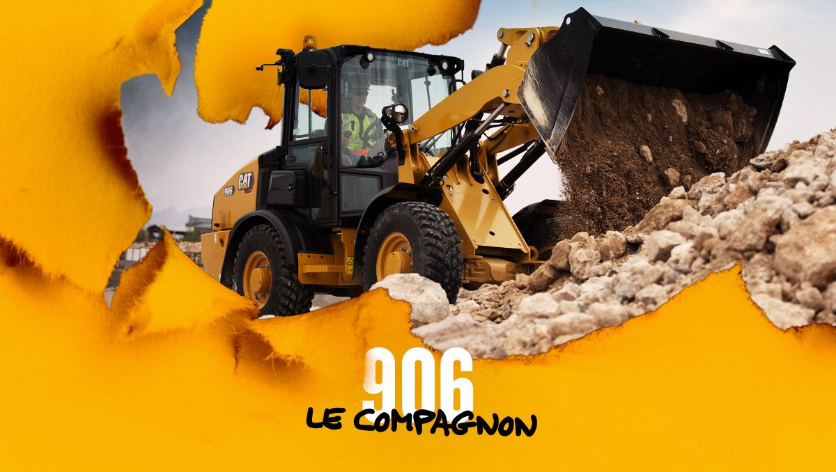 Découvrez la nouvelle chargeuse sur pneus compacte Next Gen Cat® 906. 