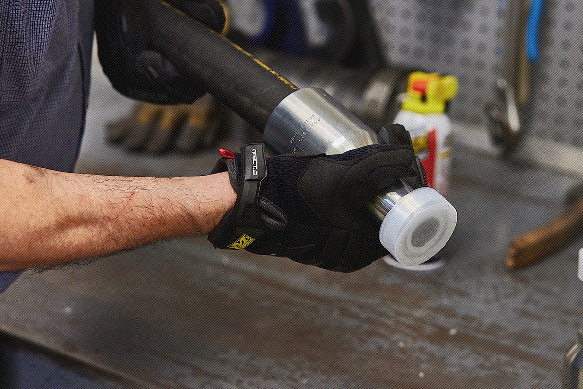 A Cat hose is assembled