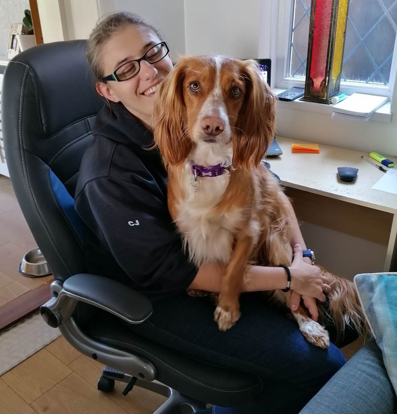 Ross Stoneham and his dog