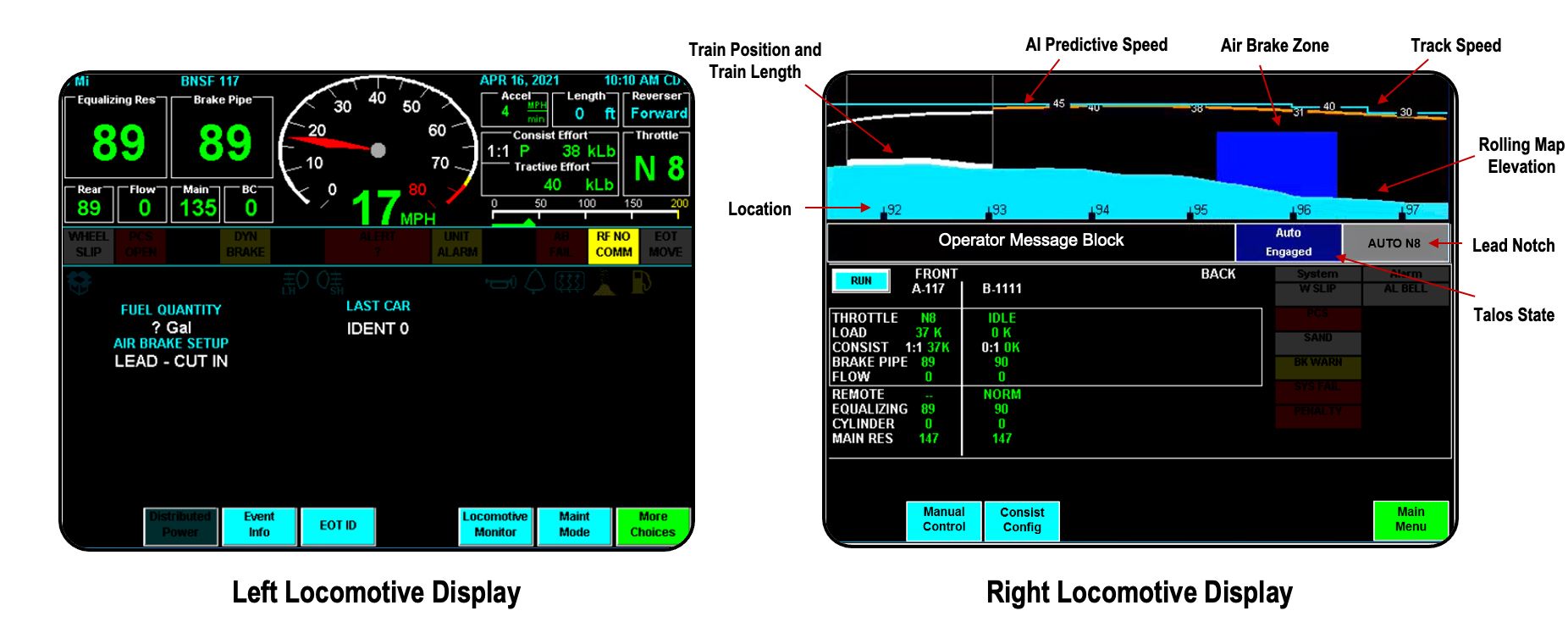 Talos Locomotive Screens