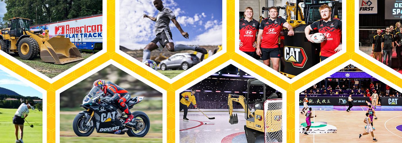 A grid of images of various Cat sponsorships