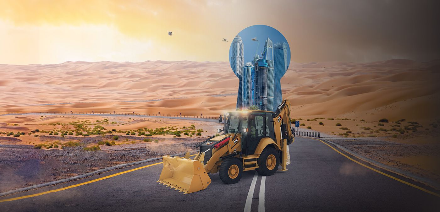 سلسلة لودر المجرفة الخلفية من شركة Cat