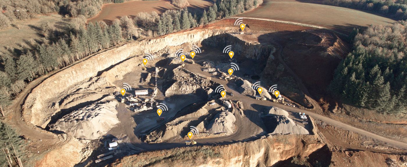 aerial view of jobsite