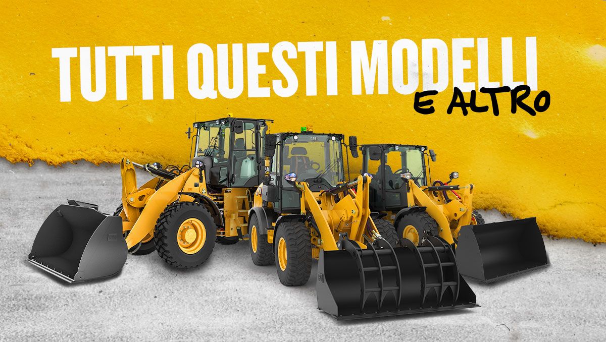 Sfogliate questa pagina web per avere una panoramica completa e dettagliata di tutti i modelli di pale gommate Cat disponibili.