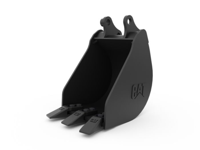 250 mm (10 in), 14 L (0.5 ft3), Pin On, Bolt-On Teeth