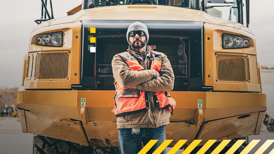 Confident Operator in Front of Machine