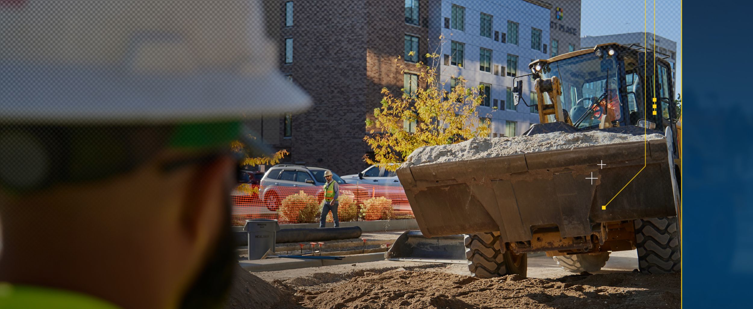 Working shot of a Cat dozer