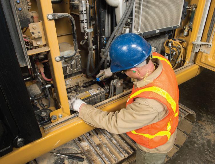 repairing a machine