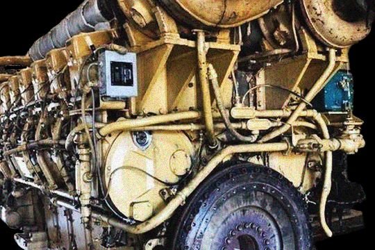 Close up of an old Cat Engine