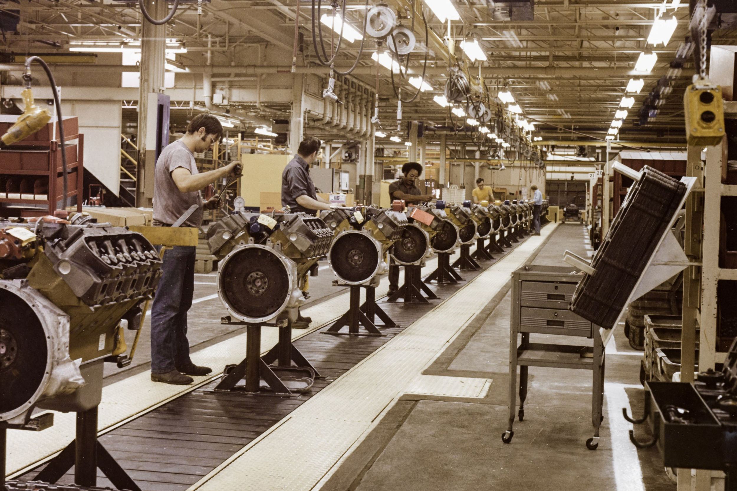 Photo from the assembly line, 1973.