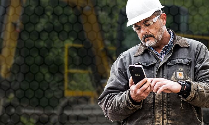 Customer using phone to use Digital Services
