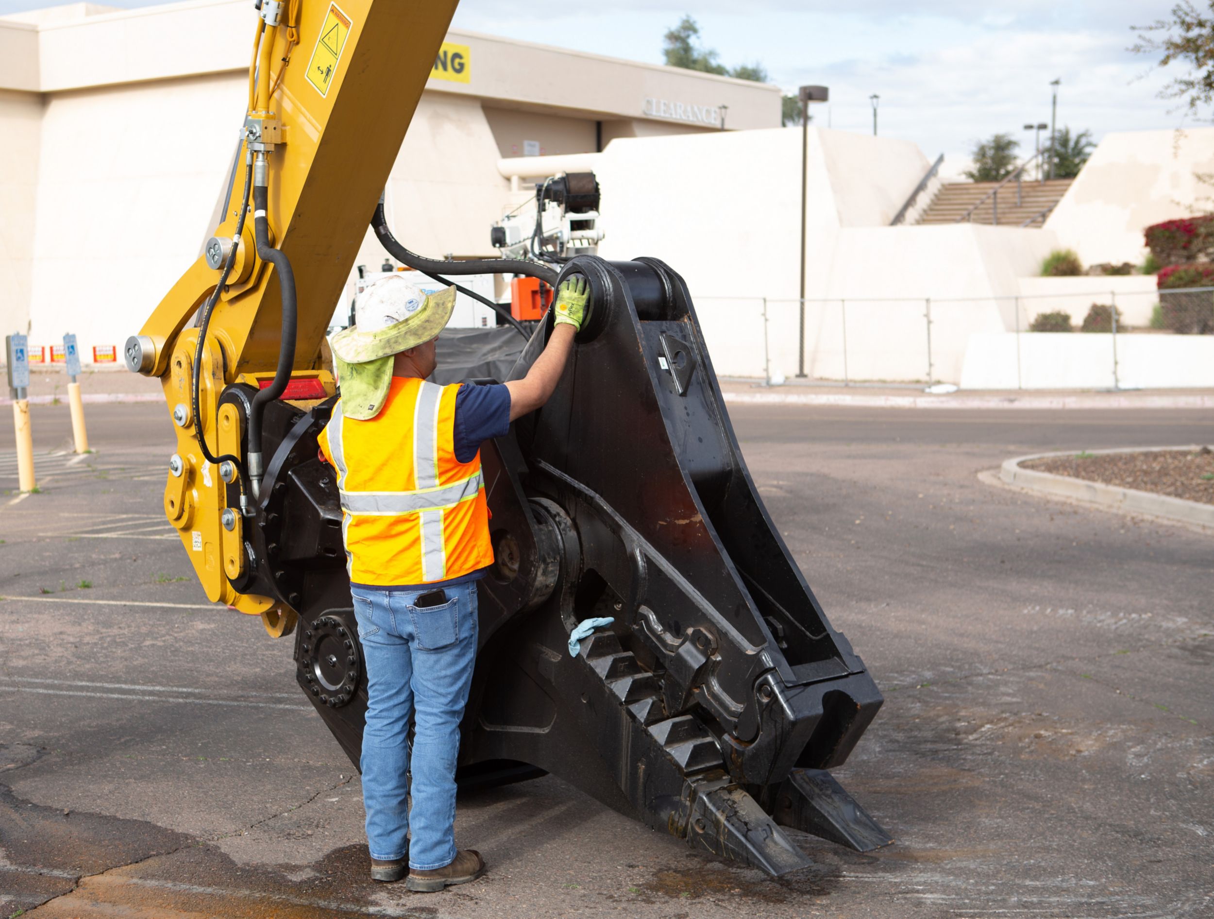 Grease points accessible from the ground