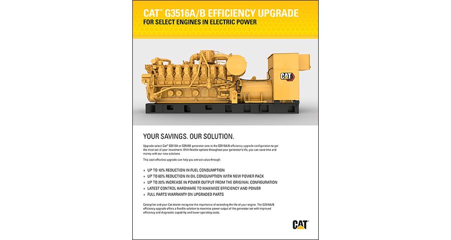 CAT® G3516A/B EFFICIENCY UPGRADE brochure