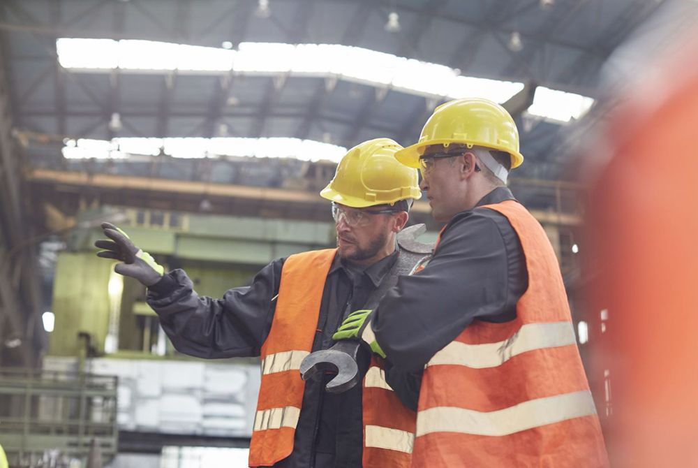 Men working in factory