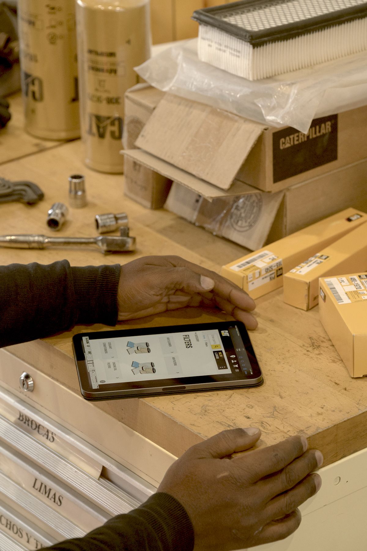 worker preparing orders