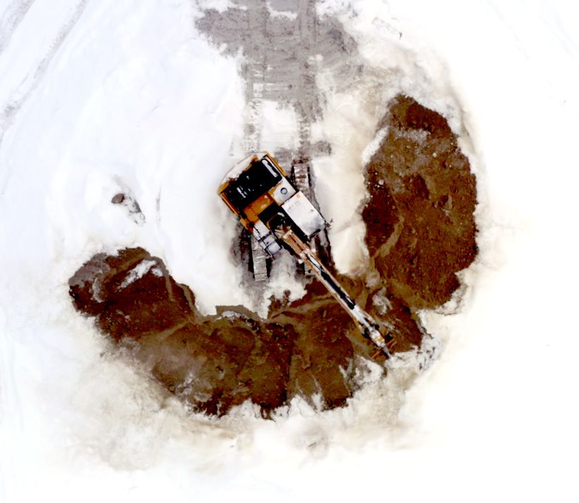 Machine operating in a cold environment