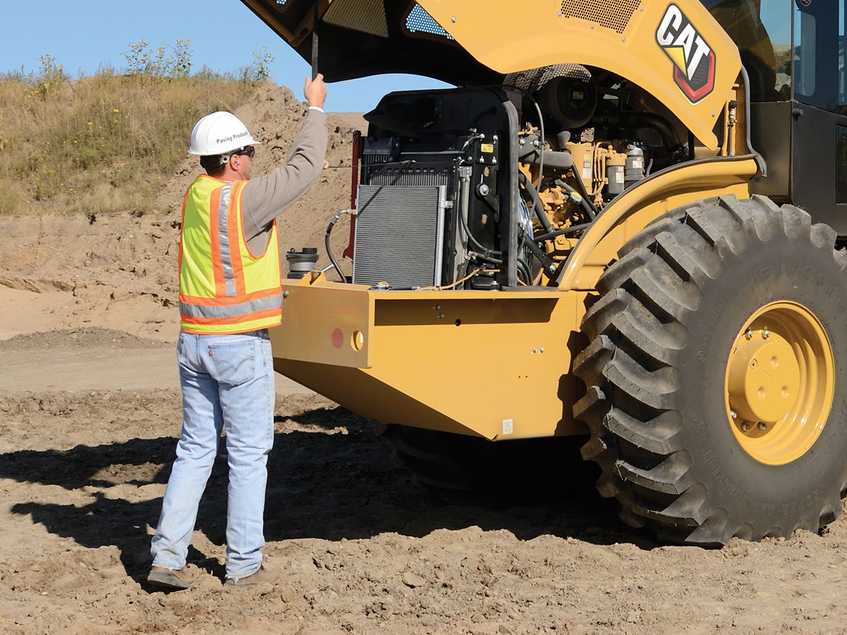 Serviceability on Cat CS19 vibratory soil compactors