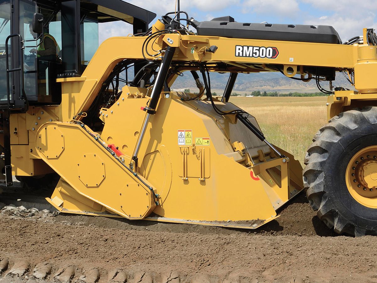 Cat RM500 road reclaimer/soil stabilizer rotor chamber