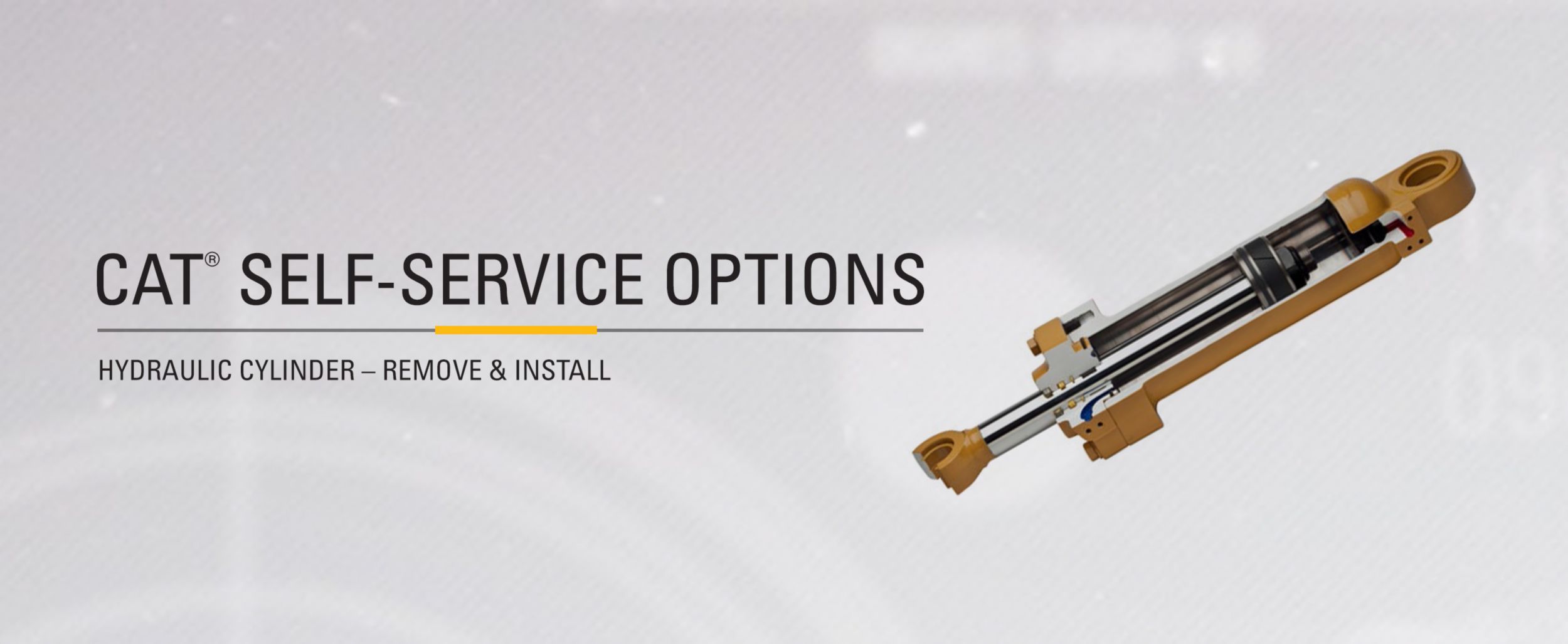 Wheel Lean Hydraulic Cylinder on gray background