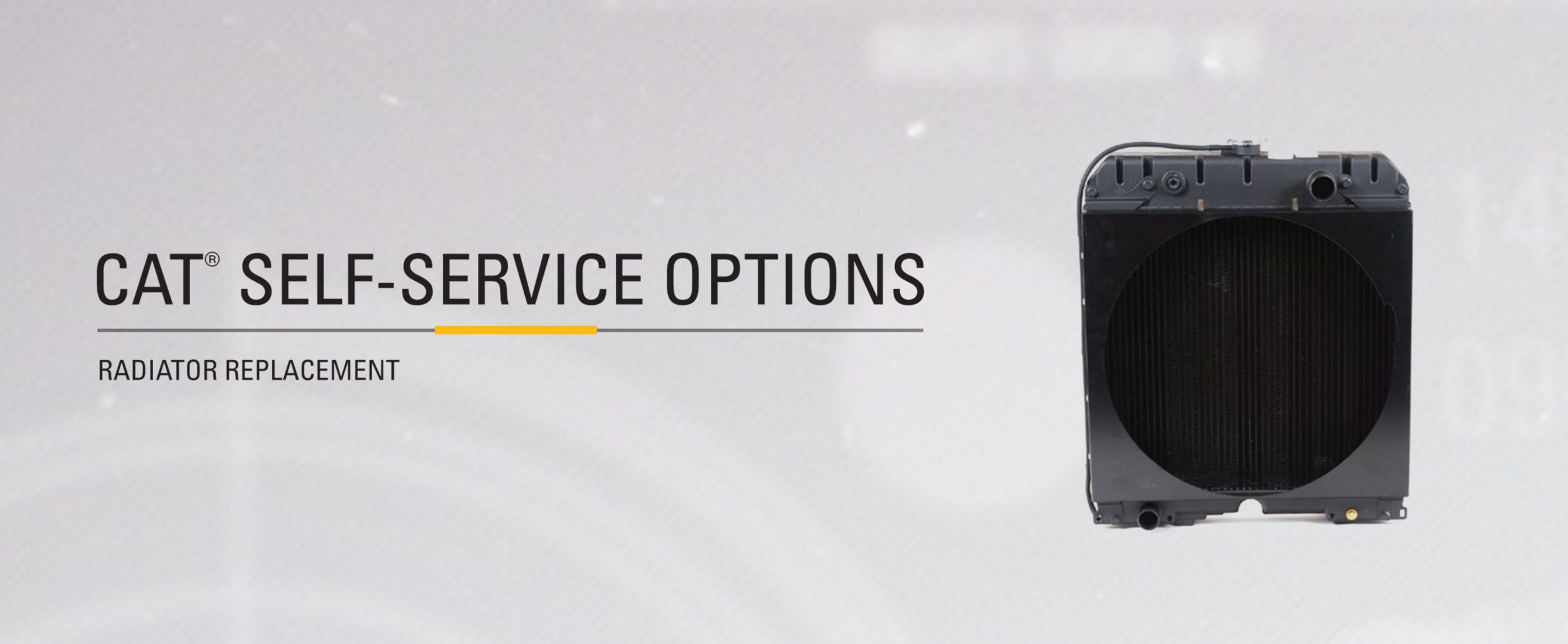 A Cat radiator on a white backdrop