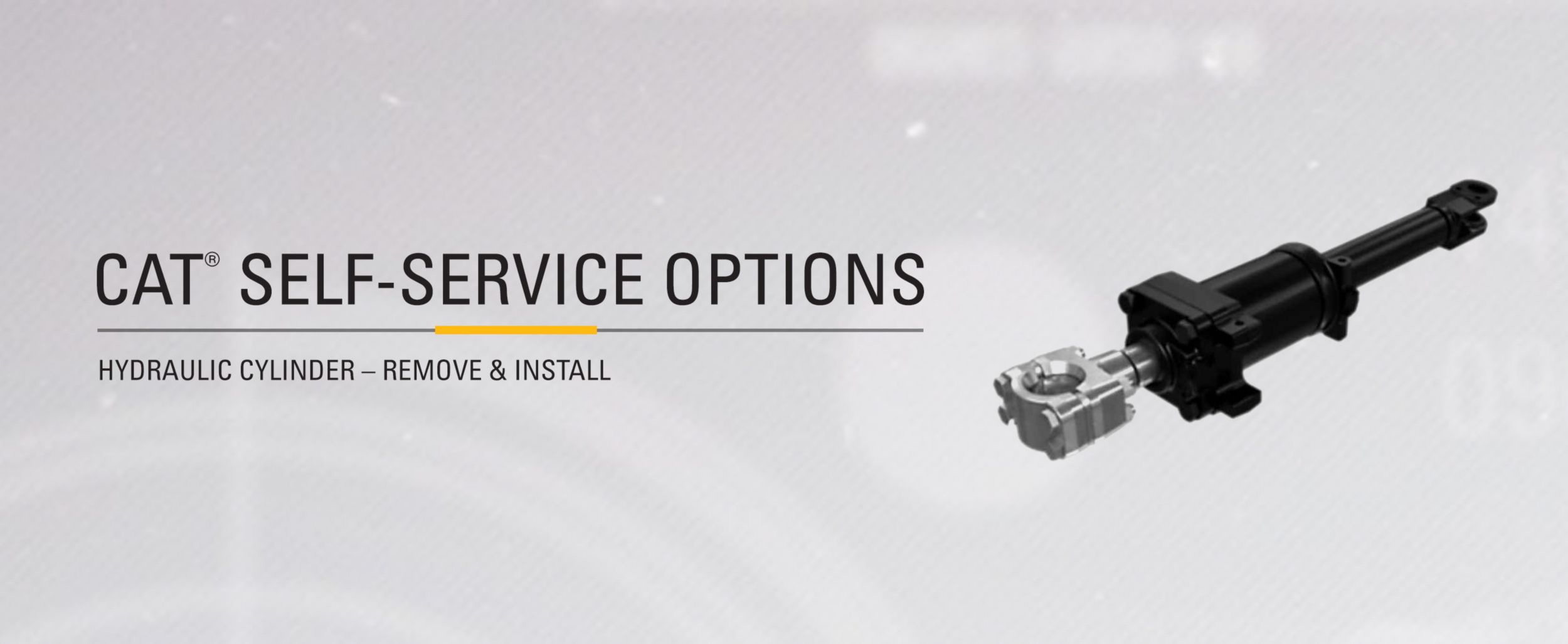 Black and Chrome Cat Hydraulic Cylinder