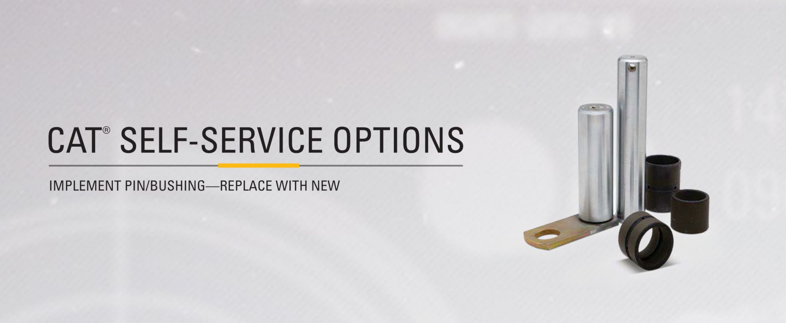 Bucket Pins and bearings on gray background