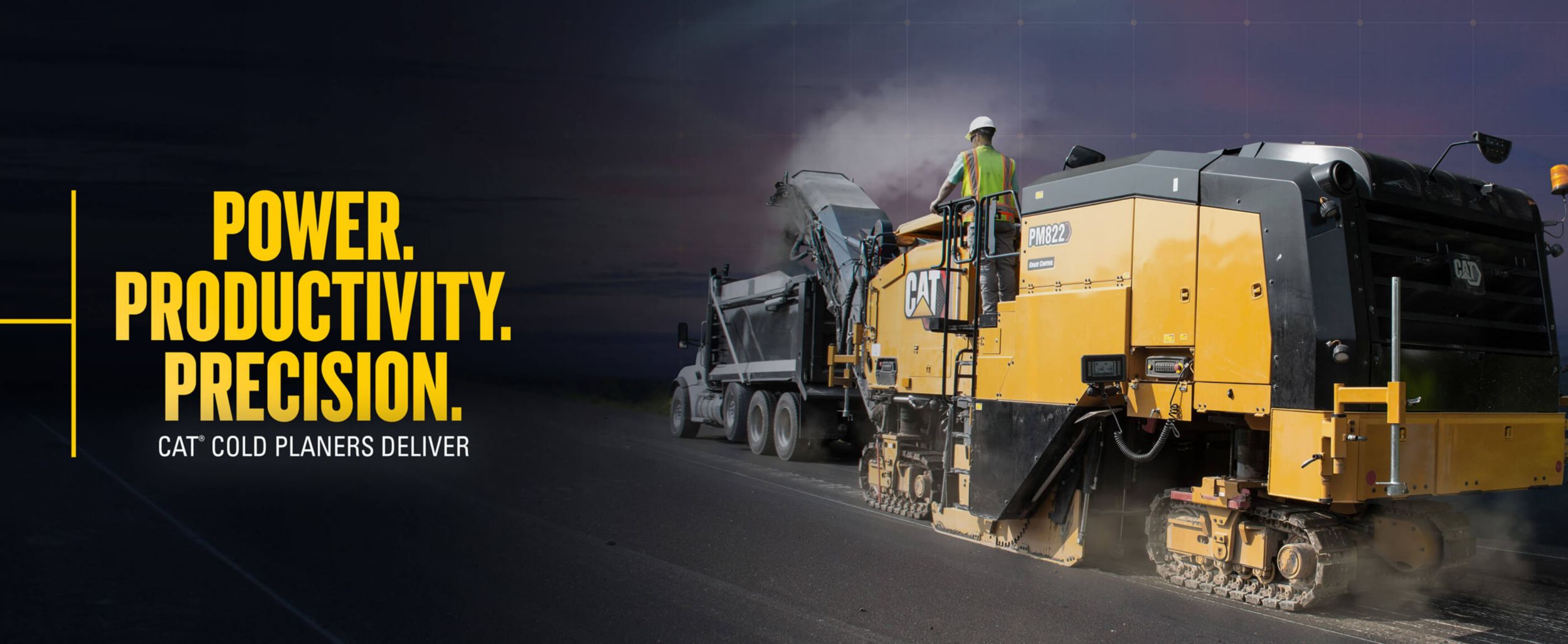 PM822 Cold Planer with text graphic